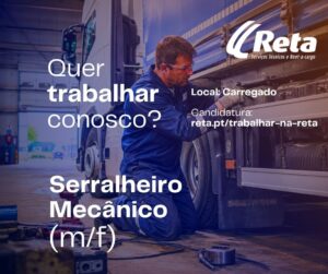 Recrutamento Serralheiro Mecanico Reta Carregado